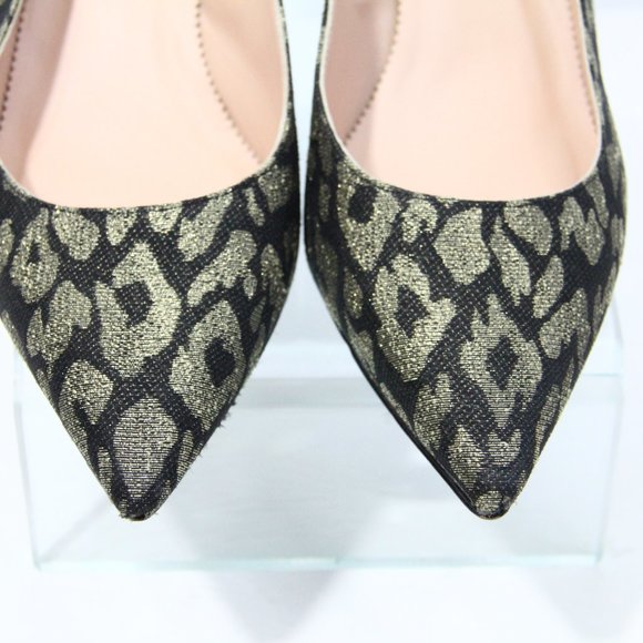 J Crew Animal Print Kitten Heel sz 12 Women Dulci Pumps Shoes Bow Pointed Toe - Picture 4 of 9